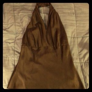 NWOT Express Black Silk Halter Top